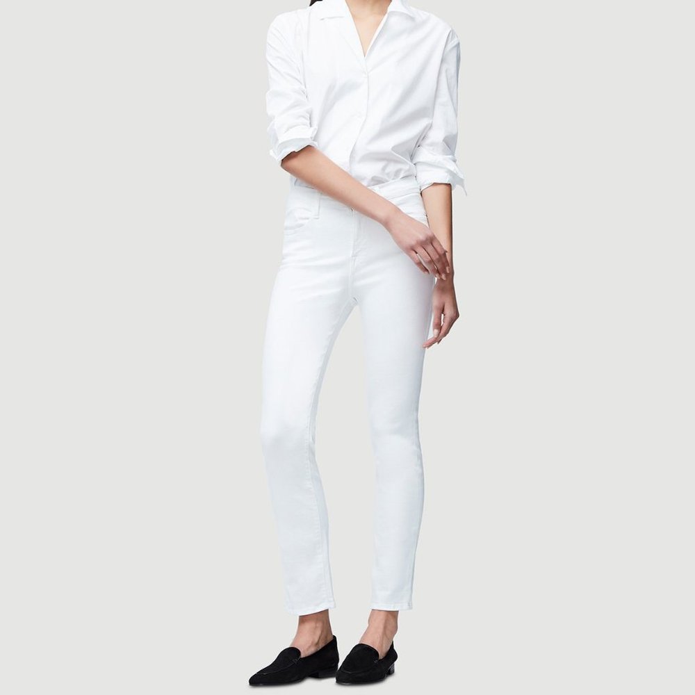 Brand New Frame "Le High Straight" White Jeans